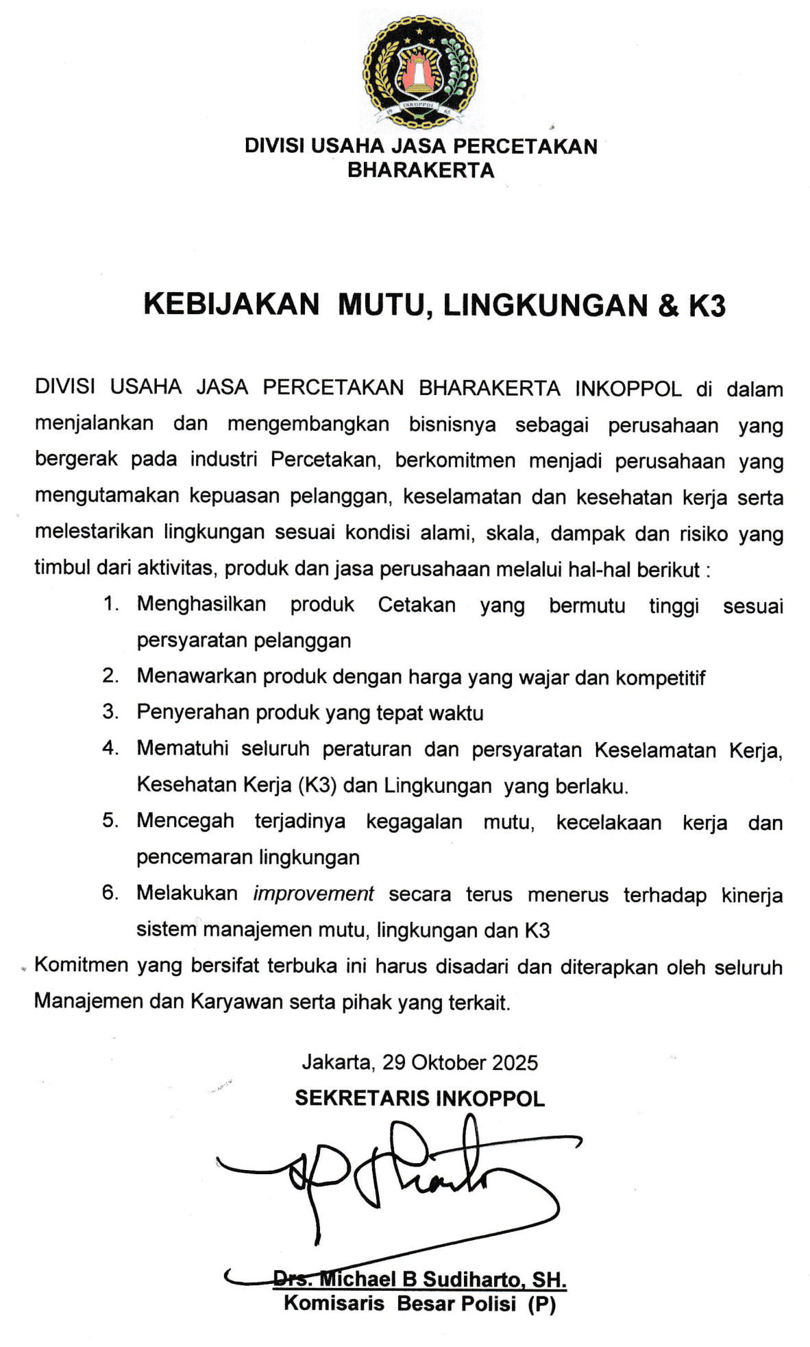 Kebijakan Perusahaan